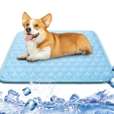 dgdgbaby Cooling Mat for Dogs Thicken Pad for Cats,Rabbit&Medium,Large Dogs Internal Arc-Chill Cool Fiber Dog Cooling Mat Non-Slip Washable Summer Pet Outdoor Bed - Image 1