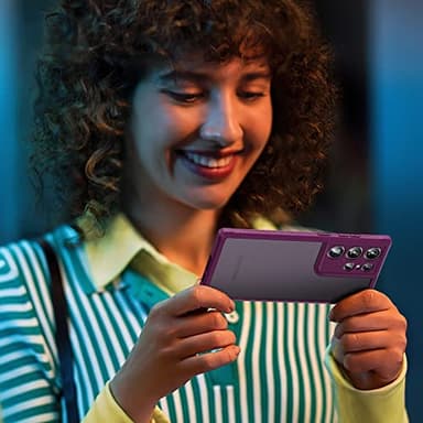 TOCOL for Samsung Galaxy S23 Ultra Case, [Upgraded Full Camera Cover] with 2 Pack Soft Screen Protector [Military Drop Protection] Shockproof Translucent Back S23 Ultra Case 6.8", Purple - Image 6