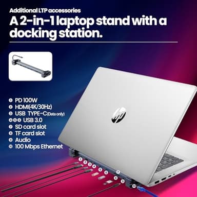 HP 17.3" Touchscreen Laptop, 13th Gen Intel 12-Core Ultra 7 255U, Copilot AI&12 Tops NPU, WiFi 6& BT 5.4, 32GB RAM DDR5&1TB SSD, Long Battery Life, Win 11 Pro with 2 in 1 Dock and Laptop Stand - Image 2