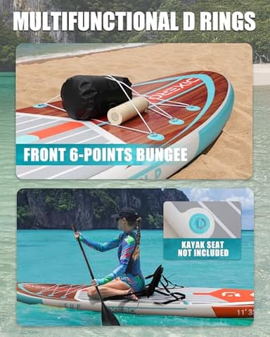 Dixero Inflatable Stand Up Paddle Board with SUP Accessories, Anti-Slip EVA Deck, 11'*33" Inflatable Paddle Boards for Adults & Youth of All Skill Levels - Image 4