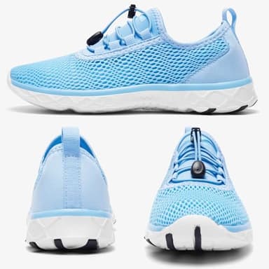 ALEADER Stylish Women Water Shoes, Quick-Dry Water Sneakers, Aqua Swim Shoes for Pool, Beach Sky Blue Size 6.5 - Image 4