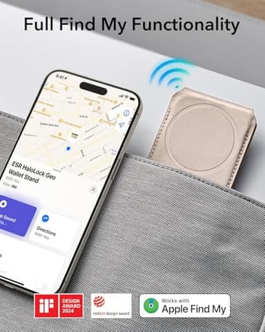 ESR for Magsafe Wallet with Full Find My Functionality, Magnetic Geo iPhone Wallet,3,000g Magnet Strength, Card-Holder with Adjustable Stand, for iPhone 17/16/15/14/13/12 Series, Desert - Image 2
