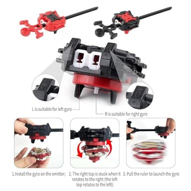 AIBREAY Battling Top Burst Gyro Toy Set 12 Spinning Tops 3 Launchers 1 Grip Toy Combat Battling Game with Portable Storage Box Gift for Kids Children Boy and Girl Ages 6+… - Image 3