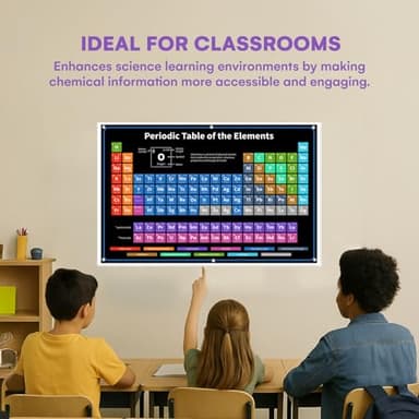 Bigtime Signs Periodic Table with Real Elements Inside - 36x24-Inch Chemistry Periodic Table of Element - 118 Elements Chart for Classroom and Study Spaces - Durable Vinyl Science Posters - Black - Image 2