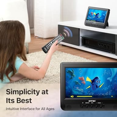 OTIC 10.1" Dual Car DVD Players Portable Screen Headrest Video Player with Remote, 5 Hours Rechargeable Battery, Last Memory, DVD Player for Car Support USB/SD Card - Image 5