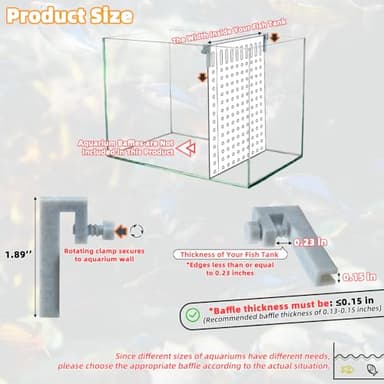 XIFOWE 10Pcs Aquarium Divider Retainer, Reliable Fixed Aquarium Divider Accessories, Partition Panel Fixing Fittings, Plastic Isolation Stand for Fish Tanks, Simple Installation & Easy Disassembly - Image 2