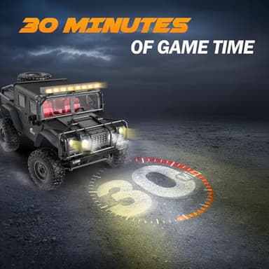 SIMREX 1:12 Scale All-Terrain Remote Control Car, 4WD RC Cars with 2.4 GHz, RC Climbing Truck, IPX4 Waterproof Off-Road Vehicle with Two Rechargeable Batteries, for Kids Teens Adults - Image 7