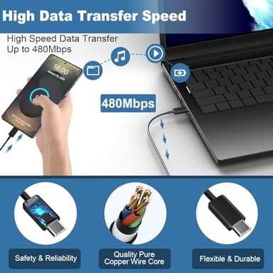 45W USB C Fast Charger, 45Watt Samsung Super Fast Charger Type C with 6.6ft Android Fast Charging Cord for Samsung Galaxy S25 Ultra/S25/S24/S23 Ultra/S22 Ultra/S20 Ultra/Note 10 Plus/Galaxy Tab S8 - Image 4