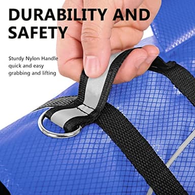 Queenmore Ripstop Dog Life Jacket Shark Life Vest for Dogs, Safety Lifesaver with High Buoyancy and Lift Handle for Small and Medium Breeds（Blue S） - Image 3