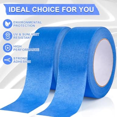 NEOACT 16 Rolls Painters Tape 2 Inch Wide,Multi-Surface No Residue Blue Masking Tape for Walls Painting,Packing,Labeling,DIY Crafts,2 Inch x 55 Yards(880 Yards Total) - Image 3