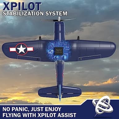 LEAMBE 4 Channel RC Plane - Ready to Fly Aerobatic Aircraft, Easy Control for Beginners, F4U Corsair RC Airplane Best Gift for Boys - Image 5