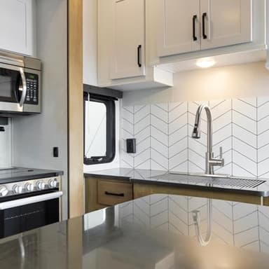 WEWE Single Handle High Arc Brushed Nickel Pull Out Kitchen Faucet,Single Level Stainless Steel Kitchen Sink Faucets with Pull Down Sprayer,Suitable for Laundry Rv Bar - Image 8