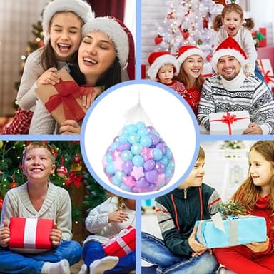 GOGOSO Star Ball Pit Balls for Ball Pit, Crush-Proof BPA Free Colorful Play Plastic Balls for Kids Toddler Christmas Party Decor Giant Friendship Bracelet Banner, Light Mermaid,50pcs 2.15inch Balls - Image 5