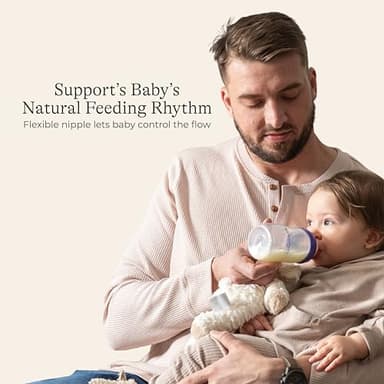 Lansinoh NaturalWave Newborn Gift Set – 3 Anti‑Colic 5 oz Bottles with S‑Flow Nipples + 3 Breastfeeding 8 oz Bottles with M‑Flow Nipples (6 Pack) - Image 7