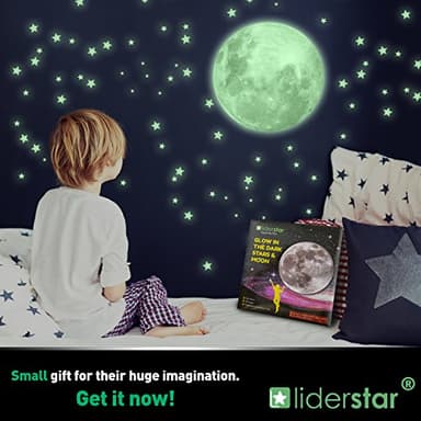 Stars for Ceiling – Glow in The Dark Stars and Moon Wall Decals for Kids Bedroom or Nursery, Luminous Star Stickers for Ceiling, Self-Adhesive Fluorescent Night Sky Decor, Gift for Boys and Girls - Image 6