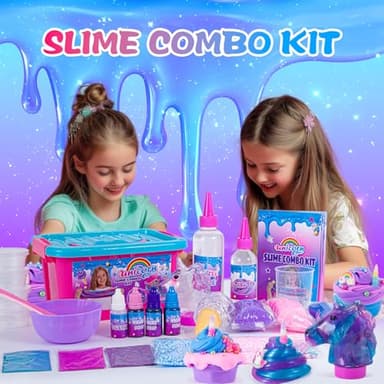 ZOnFRTO Mini Unicorn Slime Kit for Girls - Glimmer Crunchy, Butter, and Galaxy Slime for Kids 6-12 - Party Favors for Children - Image 5