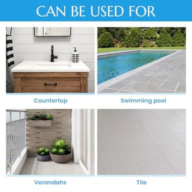DWIL Tub and Tile Refinishing Kit, Quick-Dry Tile Paint for Wall & Floor, Sink Bathtub Paint for Bathroom, Kitchen, Toilets, Water Based, Semi-Gloss White, 50-55sq.ft, 33oz - Image 4