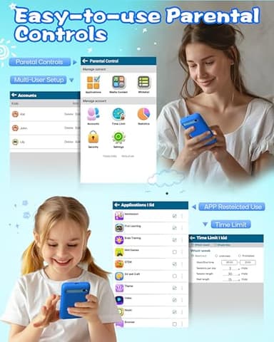 MOMILLA Kids Toys Smart Phone, 3.97" Touchscreen, Birthday Gifts for Kids, 16GB Toddler Learning Cell Phone with Games, Boys Girls Toys for Age 3 4 5 6 7 8 9 Year Old（Front Camera Only - Image 7