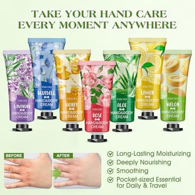 VISCOO 154 Pack Hand Cream Gifts Set for Women, Stocking Stuffers for Women Teengirls, Christmas Gifts, Bulk Gifts,Small Gifts,Mini Moisturizing Hand Lotion Travel Size in Bulk for Dry Cracked Hands - Image 3