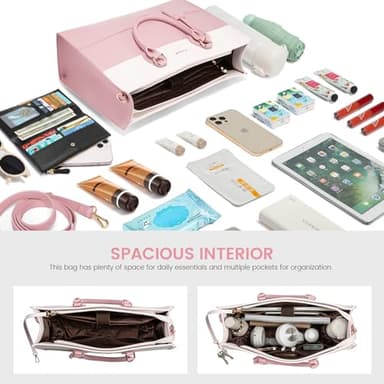 LOVEVOOK Laptop Tote Bag for Women, Work Totes Business Office Computer Briefcase with Clutch Purse - Image 3