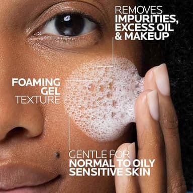 La Roche-Posay Toleriane Purifying Foaming Facial Cleanser, Oil Free Face Wash for Women & Men with Niacinamide + Ceramides, Pore Cleanser Safe For Sensitive Skin, Won’t Dry Out Skin, Soap Free, 400ml - Image 3