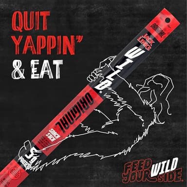 Jack Link's WILD Snack Sticks, Original and Hot Variety Pack - Protein Snack Sticks with 5g of Protein per Serving, Keto Friendly, Individually Wrapped - 1.0 Oz. (Pack of 20) - Image 5