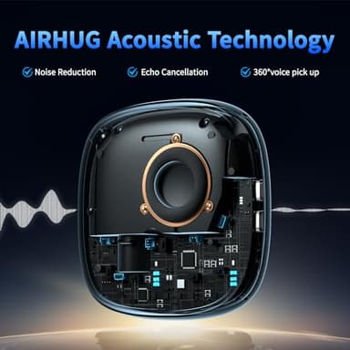 AIRHUG Conference Speaker and Microphone, Bluetooth Speakerphone with 360° Voice Pickup, Advanced Noise Reduction, USB-C Plug & Play, Compatible with Zoom and MS Team - Image 7