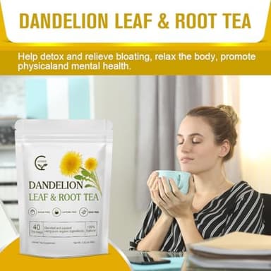 Organic Dandelion Leaf & Root Tea, Supports Kidney Function and Healthy Digestion, Caffeine Free, 40 Tea Bags - Image 6