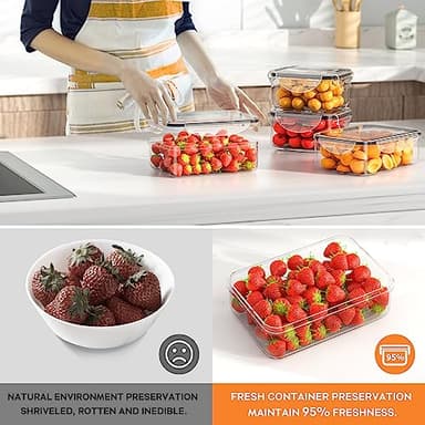 40 PCS Food Storage Containers with Lids Airtight (20 Containers & 20 Lids), Plastic Storage Meal Prep Container-Stackable 100% Leakproof & Microwave Organization and Storage Sets, Lunch Containers - Image 5