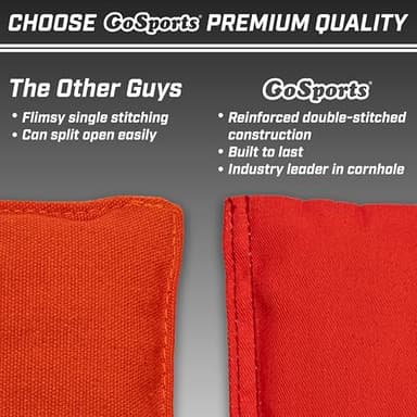 GoSports Official Regulation Cornhole Bean Bags Set (8 All Weather Bags) - Red and Blue - Image 6