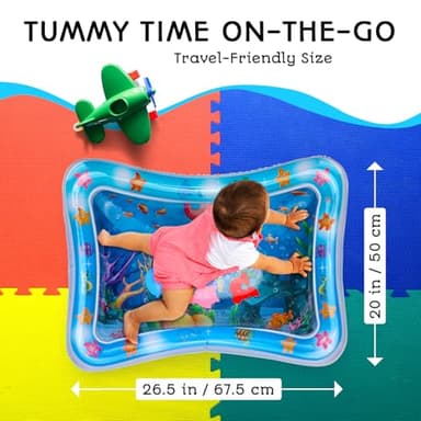 Tummy Time Water Mat – Inflatable Water Play Pad for Babies - Sensory Tummy Time Mat for Floor Play - 100% BPA-Free & Leakproof - Baby, Infants 3-12 Months – Avec Maman - Image 7