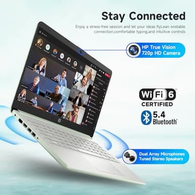 HP Student Business Laptop Computer - Intel N150 Processor, 16GB RAM, 384GB Storage (128GB UFS+256GB MSD), Microsoft Office Lifetime, w/DVD Drive, Copilot AI, 1TB Cloud Storage, AI Powered, Green - Image 7