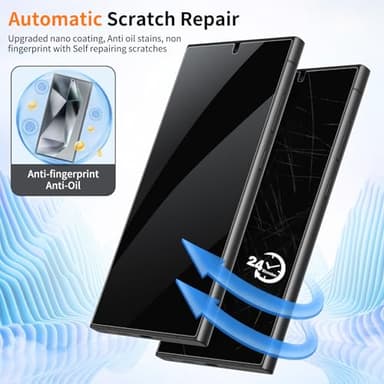 posidentists 2 Pack for Samsung Galaxy S24 Ultra 6.8" Privacy Screen Protector-PET Film [Not Glass] Auto-Alignment Kit, Anti-Glare, Anti-Fingerprint, Easy Installation, Case Friendly Matte Film - Image 4