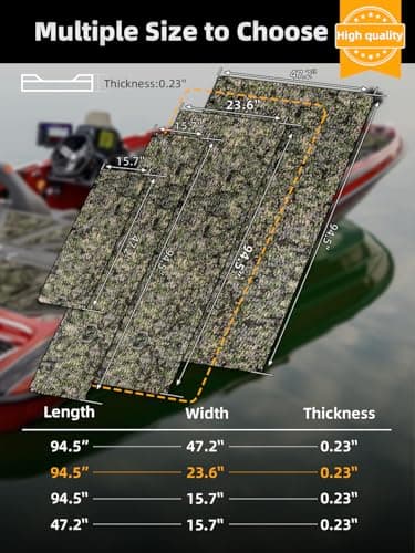 FOCEAN Boat Flooring EVA Foam Boat Decking Camo Marine Flooring Self-Adhesive Marine Mat for Motorboat RV Yacht Kayak, 94.5''x 23.6'', Forest Camo - Image 6