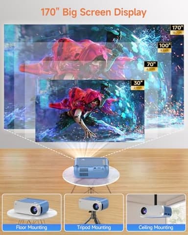 Antmap Mini Projector for iPhone, Outdoor Projector with WiFi and Bluetooth, Movie Projector Outdoor with Speaker, HD 1080P Support Mini Portable Projector, Projectors for Phone/HDMI/USB/TV Stick - Image 8
