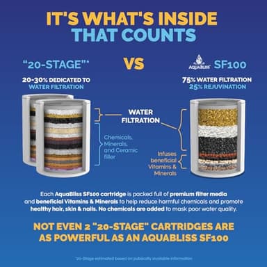 AquaBliss High Output Revitalizing Shower Filter - Reduces Dry Itchy Skin, Dandruff, Eczema, and Dramatically Improves The Condition of Your Skin, Hair and Nails - Chrome (SF100) - Image 2