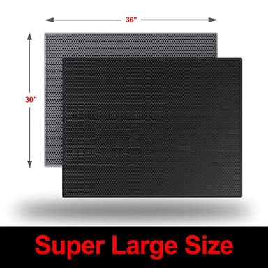 Waretary Cat Litter Box Mat: 36"x 30" Waterproof Kitty Cat Litter Trapping Mat, Easy-clean Double-layer Scatter Control Pad Rug (Grey) - Image 8