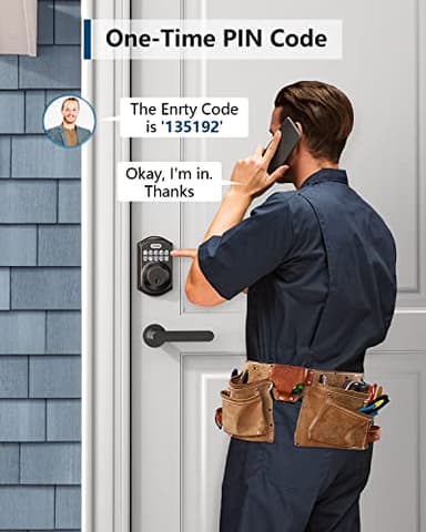 TEEHO TE001 Keyless Entry Door Lock with Keypad - Smart Deadbolt Lock for Front Door with 2 Keys - Auto Lock - Easy Installation - Oil-Rubbed Bronze - Image 4