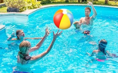 90shine 7PCS Luau Pool Floats: Hawaiian Swimming Rings with 13.5" Beach Balls - Inflatable Tubes Floaties Toys for Kids Adults - Image 6