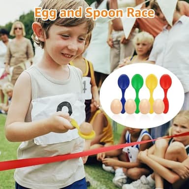 32 Pcs Outdoor Games Potato Sack Race Bags for Kids Adults, Bean Bag Toss Game, 3 Legged Race Bands, Egg Spoon Relay Race Game, Carnival Outside Yard Lawn Games for Easter Christmas Birthday Party - Image 5
