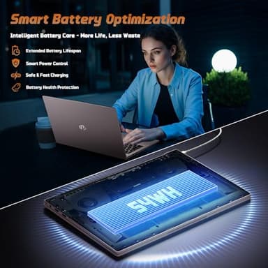 NIMO 15.6" FHD IPS Student-Laptop-Computer - 16GB RAM 512GB SSD, 4 Cores 13th Gen Intel N150(Beat to i3-1115G4, Up to 3.6GHz), 65W GaN Type-C, Fingerprint, Backlit Keyboard, Wi-Fi 6, BT5.2, Numpad - Image 7
