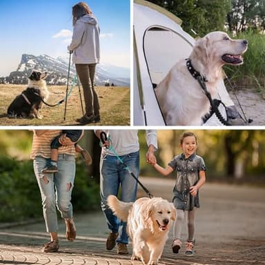 jenico Long Dog Leash 20FT: 3/8'' Heavy Duty Rope Leashes for Dogs Training with Lockable Hook Reflective Threads Bungee and Padded Handle - Dog Lead for Large Small Medium Dogs Outside Walking - Image 7