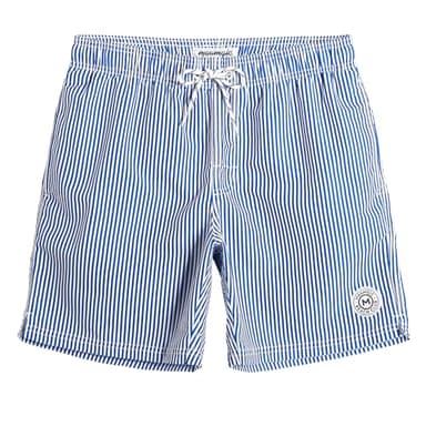 maamgic Mens Swim Trunks Quick Dry Swim Shorts with Mesh Lining Funny Swimwear Bathing Suits 7inch Blue Striped Medium - Image 1