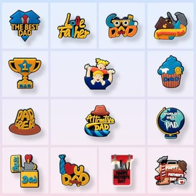 Super Dad Shoe Charms for Croc Clogs Decoration, Father's Day Shoe Decoration for Adults Teen - Image 5