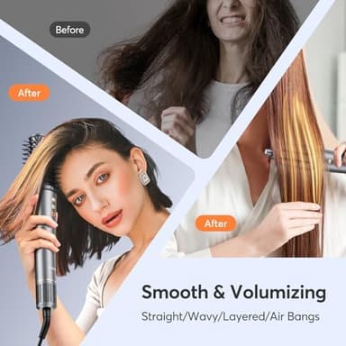 5 in 1 Hot Air Styler Wrap for Women - High-Speed Frizz-Free Hair Dryer Brush, Ion Fast Drying Auto Wrap Cruler, No Heat Damage Air Styler Wrap - Curl, Volumize, Straighten, Gift Idea - Image 4
