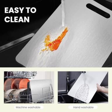 3 Pack Titanium Cutting Board - 100% Pure Titanium Cutting Boards For Kitche,Easy to clean, Double-sided food-grade Cutting Board For Meats, Fruits And Vegetables (M+L+XL) - Image 3