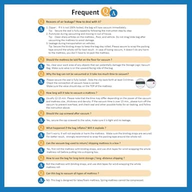 Queen/Full/Full-XL Foam Mattress Vacuum Bag for Moving, Vacuum Seal Mattress Bag with Straps - Image 6