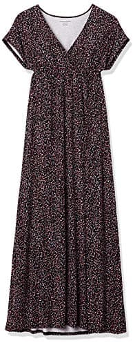 Amazon Essentials Women's Waisted Maxi Dress (Available in Plus Size), Black Confetti Print, X-Large - Image 7