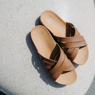 Reef Cushion Spring Bloom Womens Fashion Slide Sandal, Ultra Soft Cushion Footbed, Champagne, 6 - Image 7