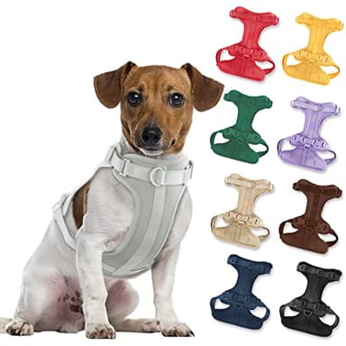 No Pull Lightweight Dog Harness: Adjustable Durable Breathable Mesh Pet Vest Harness with Soft & Comfortable Cushion, for Small Medium Large Dogs (Medium, Gray) - Image 1
